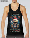 MY GIVE A F IS BROKEN CHRISTMAS SKULL ALL OVER PRINT - YHLN2010231