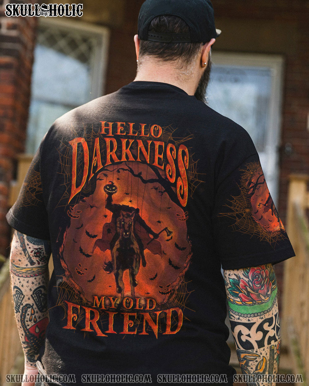 HELLO DARKNESS MY OLD FRIEND HALLOWEEN ALL OVER PRINT - YHLN2208231