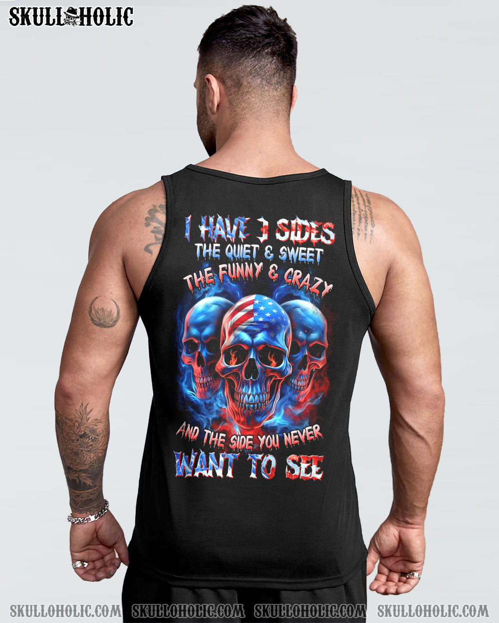 I HAVE 3 SIDES 3 SKULLS ALL OVER PRINT - TLTR1505233