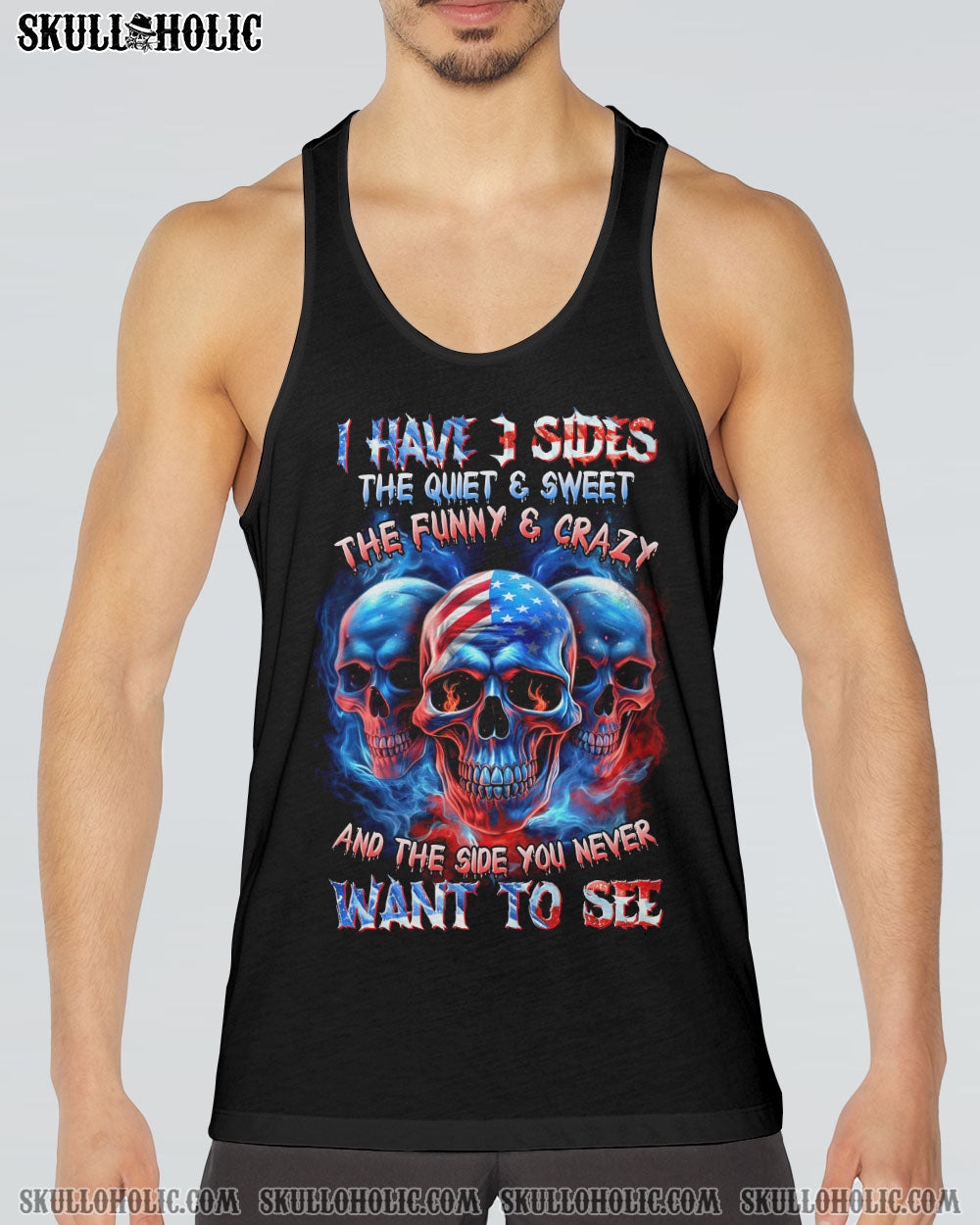 I HAVE 3 SIDES 3 SKULLS ALL OVER PRINT - TLTR1505233