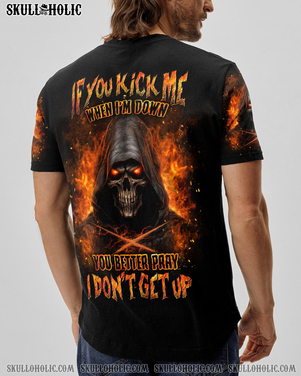 IF YOU KICK ME WHEN I'M DOWN ALL OVER PRINT - YHLN230624
