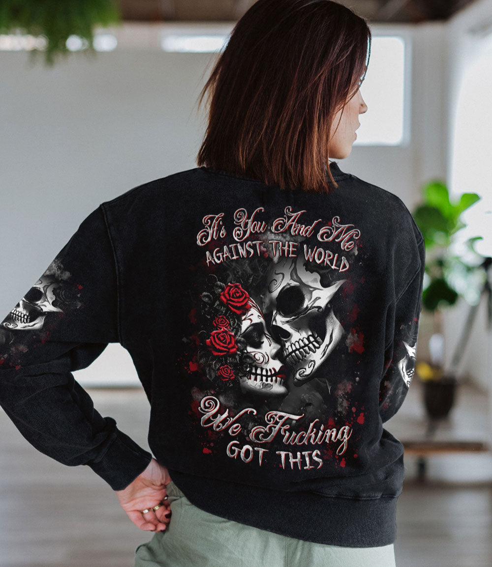 IT'S YOU AND ME AGAINST THE WORLD COUPLE ALL OVER PRINT - YHLN2802251