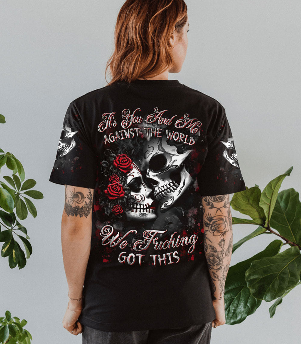 IT'S YOU AND ME AGAINST THE WORLD COUPLE ALL OVER PRINT - YHLN2802251
