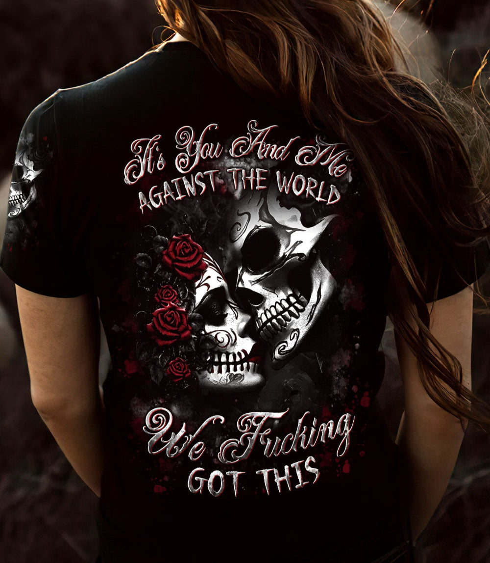 IT'S YOU AND ME AGAINST THE WORLD COUPLE ALL OVER PRINT - YHLN2802251