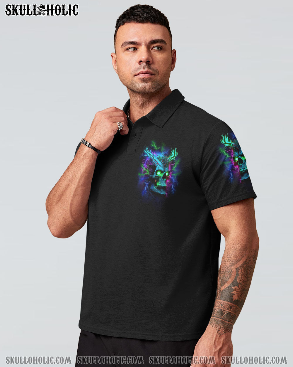 I'M NOT ANTI-SOCIAL SKULL ALL OVER PRINT - YHLN3105234