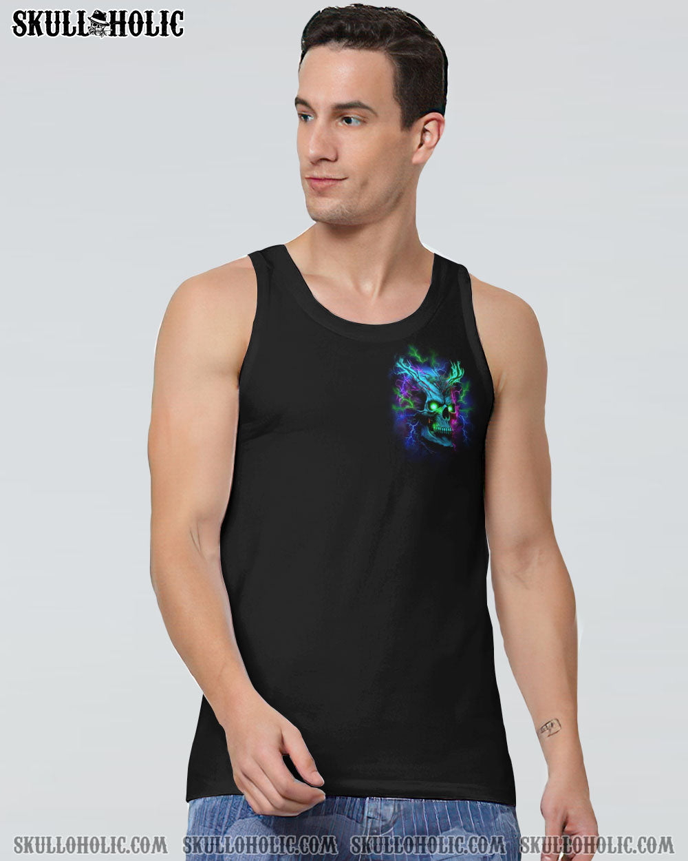 I'M NOT ANTI-SOCIAL SKULL ALL OVER PRINT - YHLN3105234