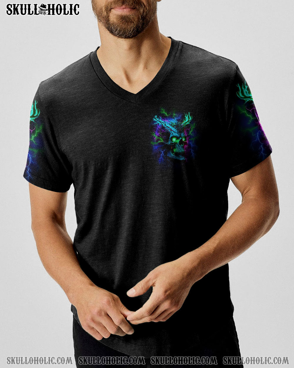 I'M NOT ANTI-SOCIAL SKULL ALL OVER PRINT - YHLN3105234
