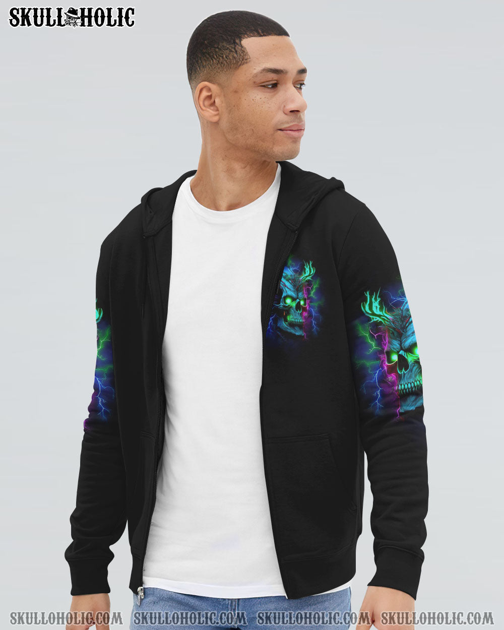I'M NOT ANTI-SOCIAL SKULL ALL OVER PRINT - YHLN3105234