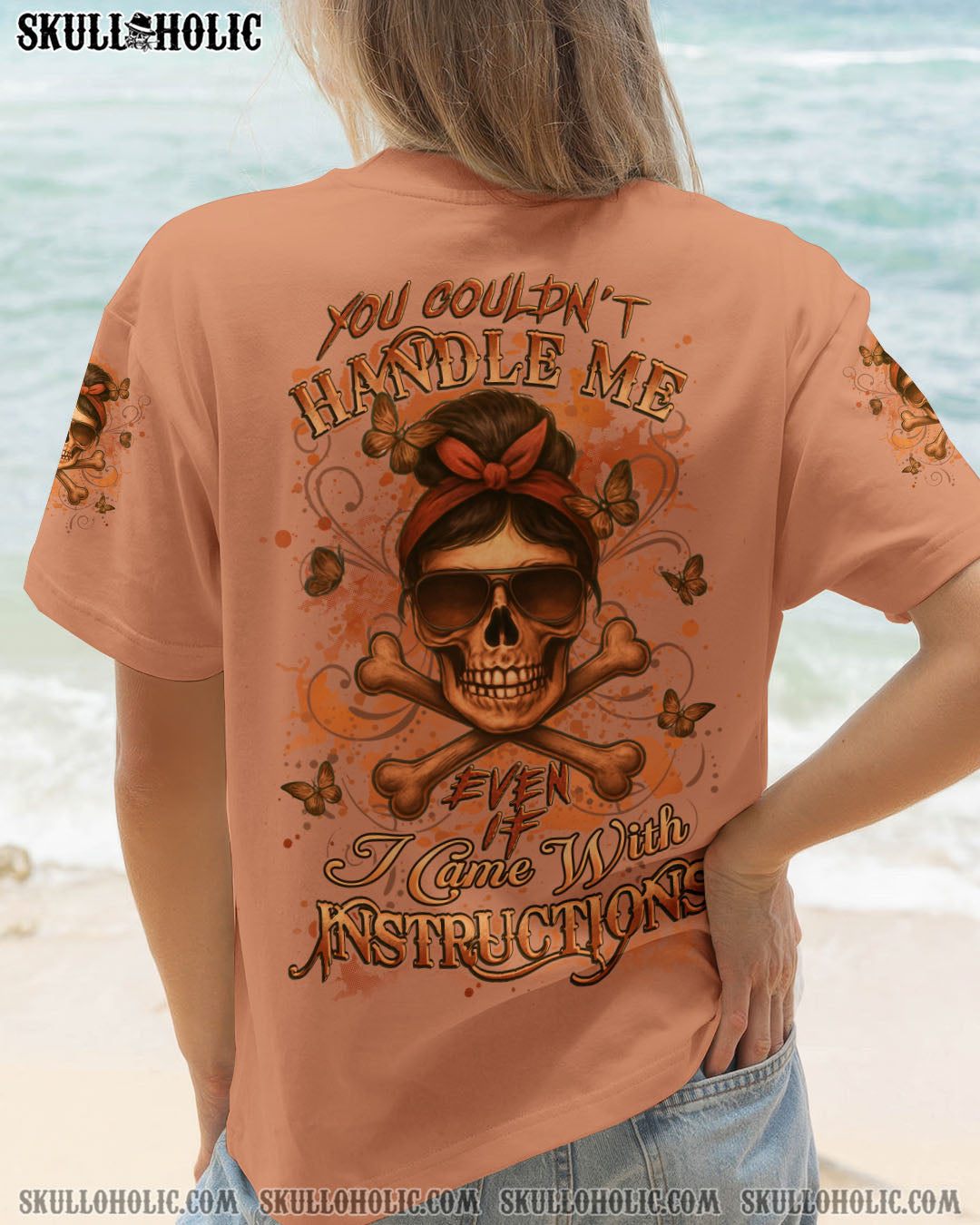 YOU COULDN'T HANDLE ME MESSY BUN ALL OVER PRINT - YHLT0905251