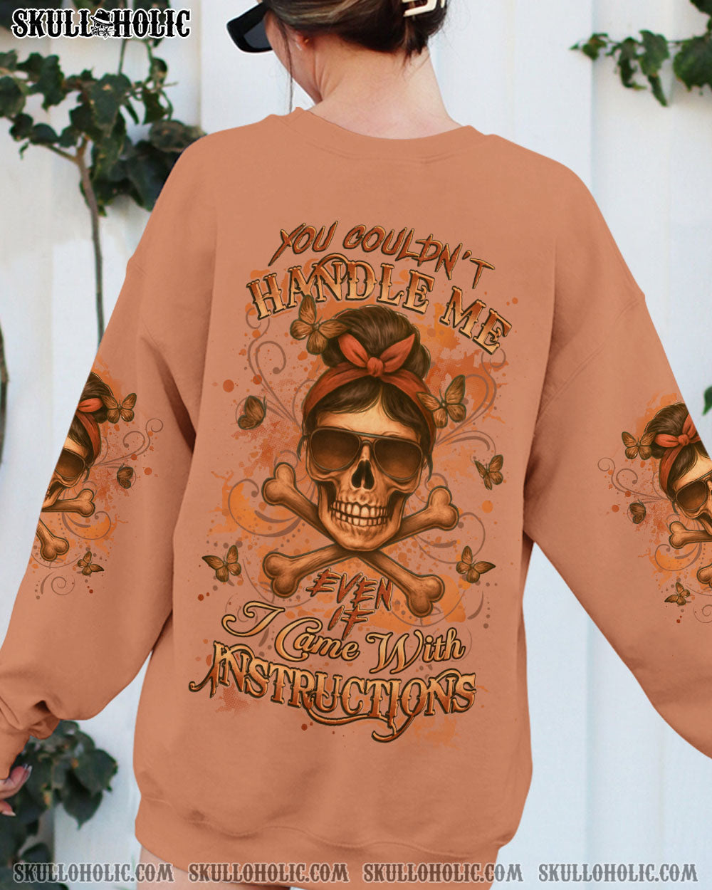 YOU COULDN'T HANDLE ME MESSY BUN ALL OVER PRINT - YHLT0905251