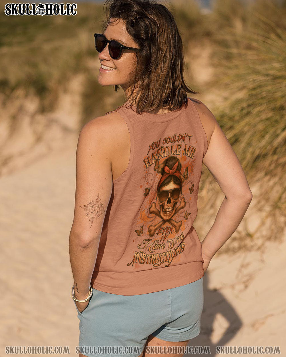 YOU COULDN'T HANDLE ME MESSY BUN ALL OVER PRINT - YHLT0905251