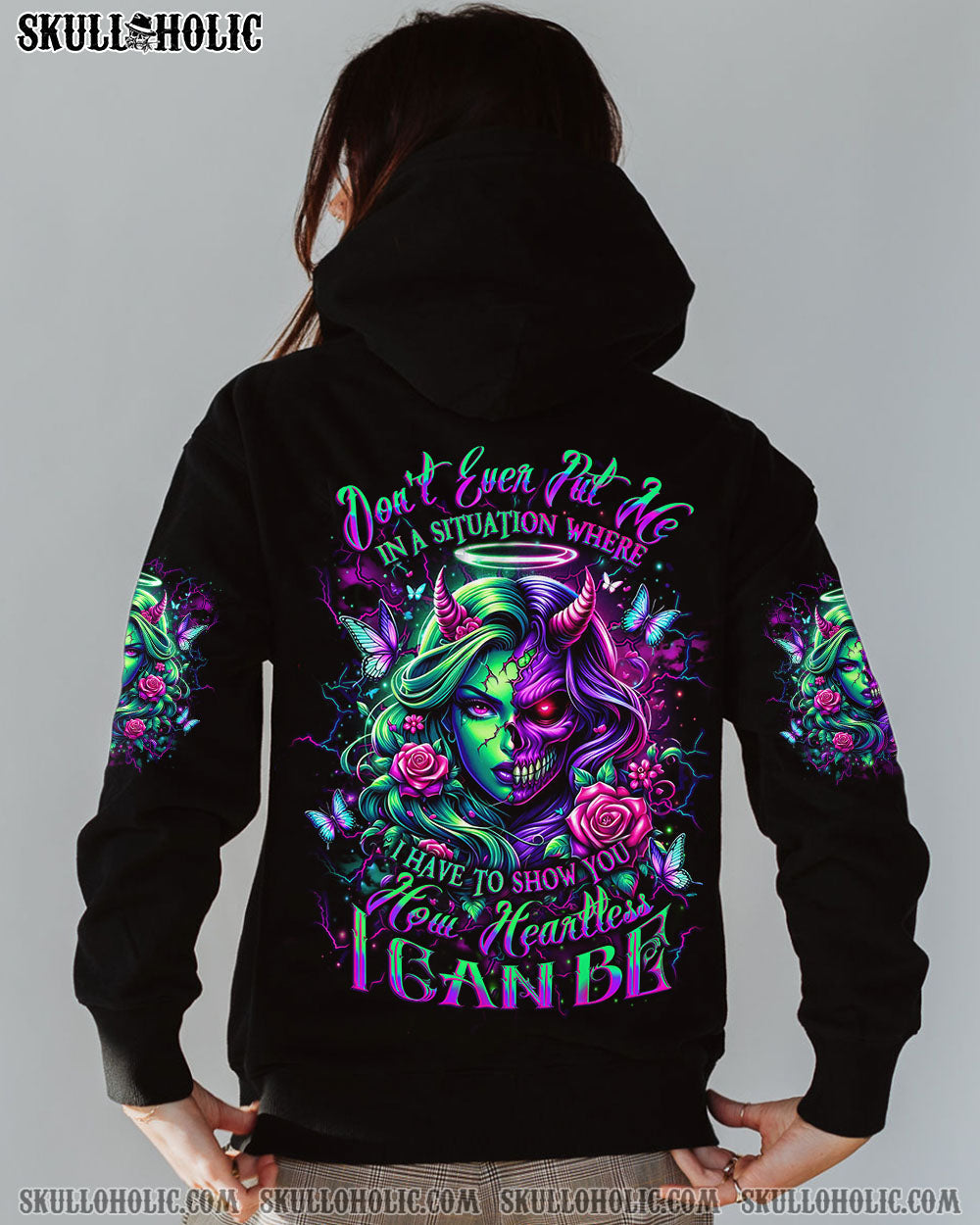 HOW HEARTLESS I CAN BE SKULL ALL OVER PRINT - YHLT1004251