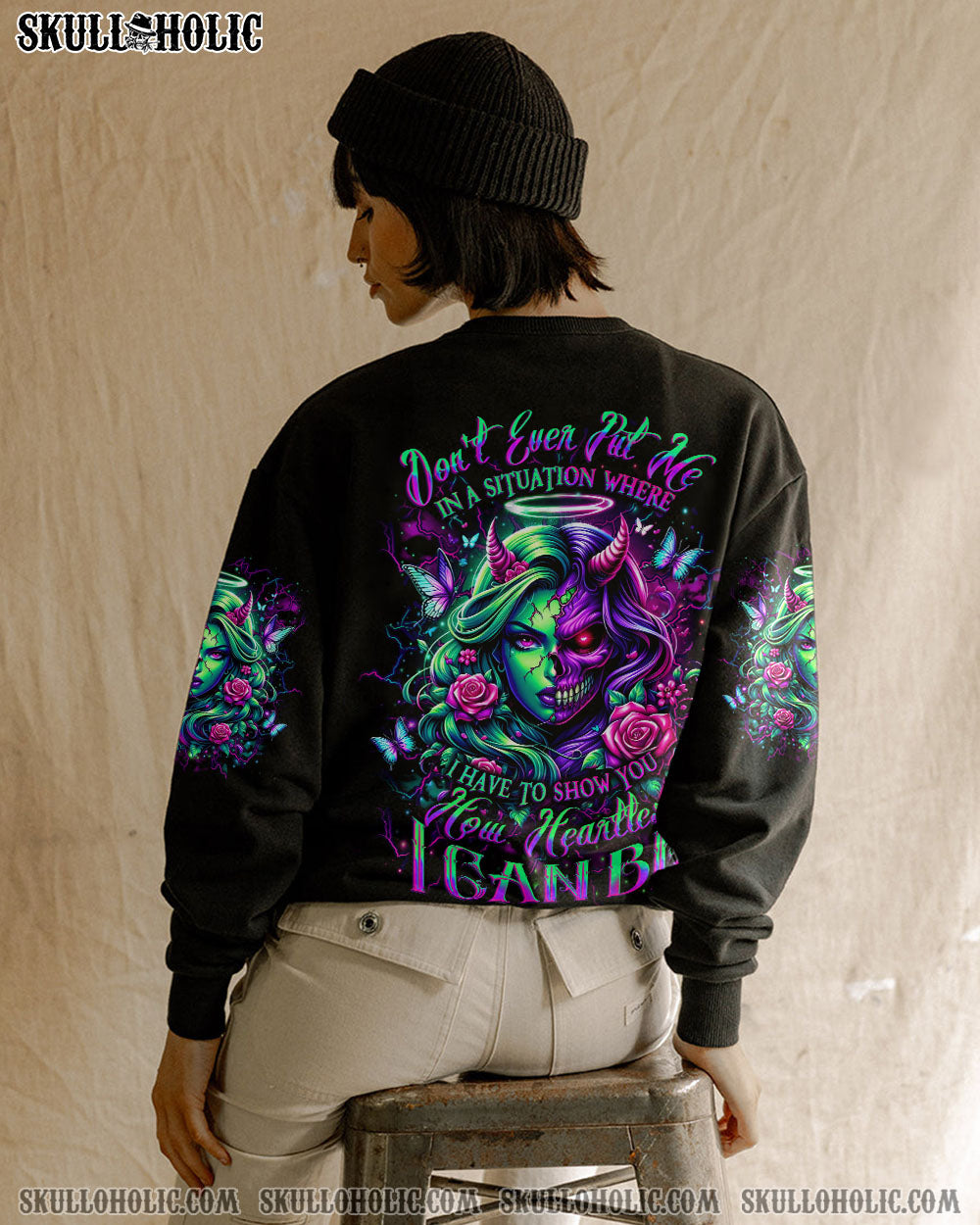 HOW HEARTLESS I CAN BE SKULL ALL OVER PRINT - YHLT1004251