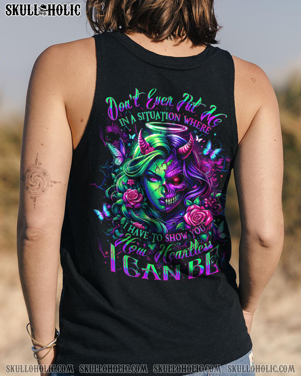 HOW HEARTLESS I CAN BE SKULL ALL OVER PRINT - YHLT1004251
