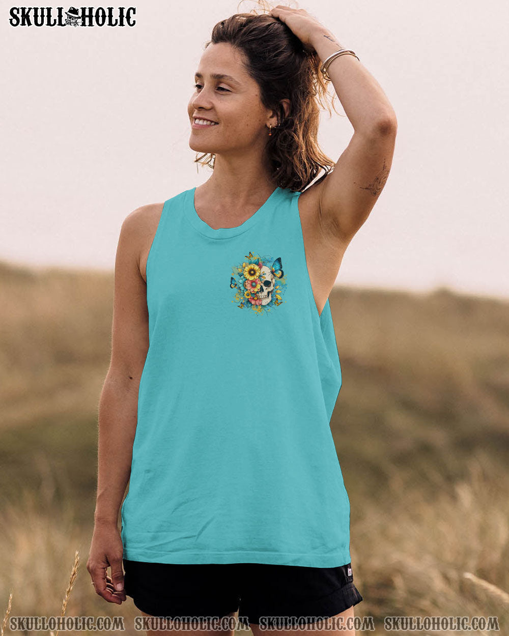 DON'T TRY TO FIGURE ME OUT SKULL ALL OVER PRINT - YHLT1504253