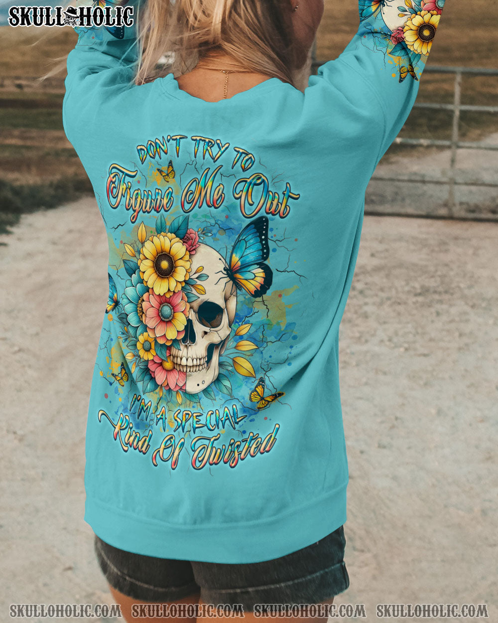 DON'T TRY TO FIGURE ME OUT SKULL ALL OVER PRINT - YHLT1504253