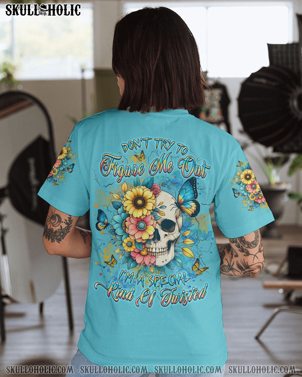 DON'T TRY TO FIGURE ME OUT SKULL ALL OVER PRINT - YHLT1504253