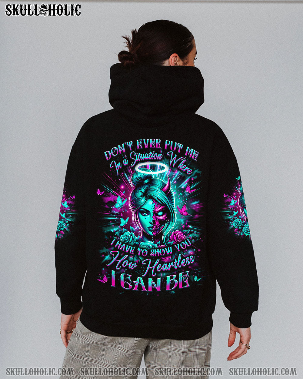 HOW HEARTLESS I CAN BE SKULL LADY ALL OVER PRINT - YHLT1604252