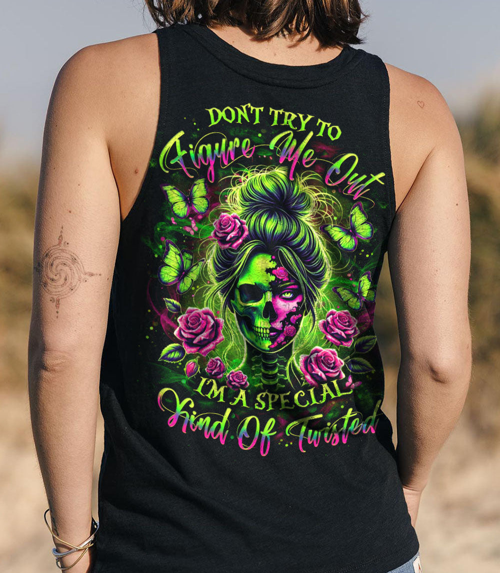 DON'T TRY TO FIGURE ME OUT SKULL ALL OVER PRINT - YHLT2003254