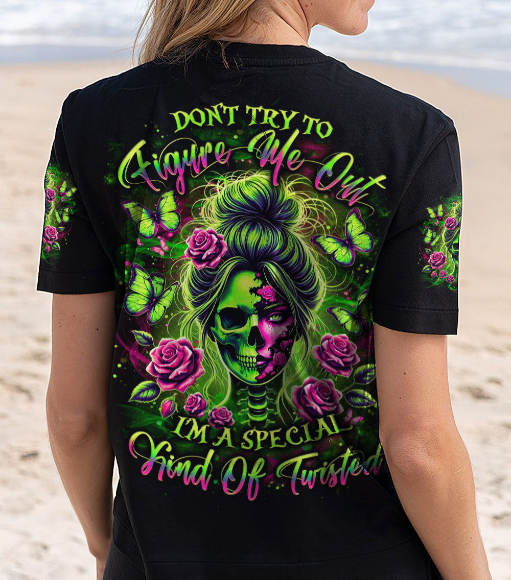 DON'T TRY TO FIGURE ME OUT SKULL ALL OVER PRINT - YHLT2003254