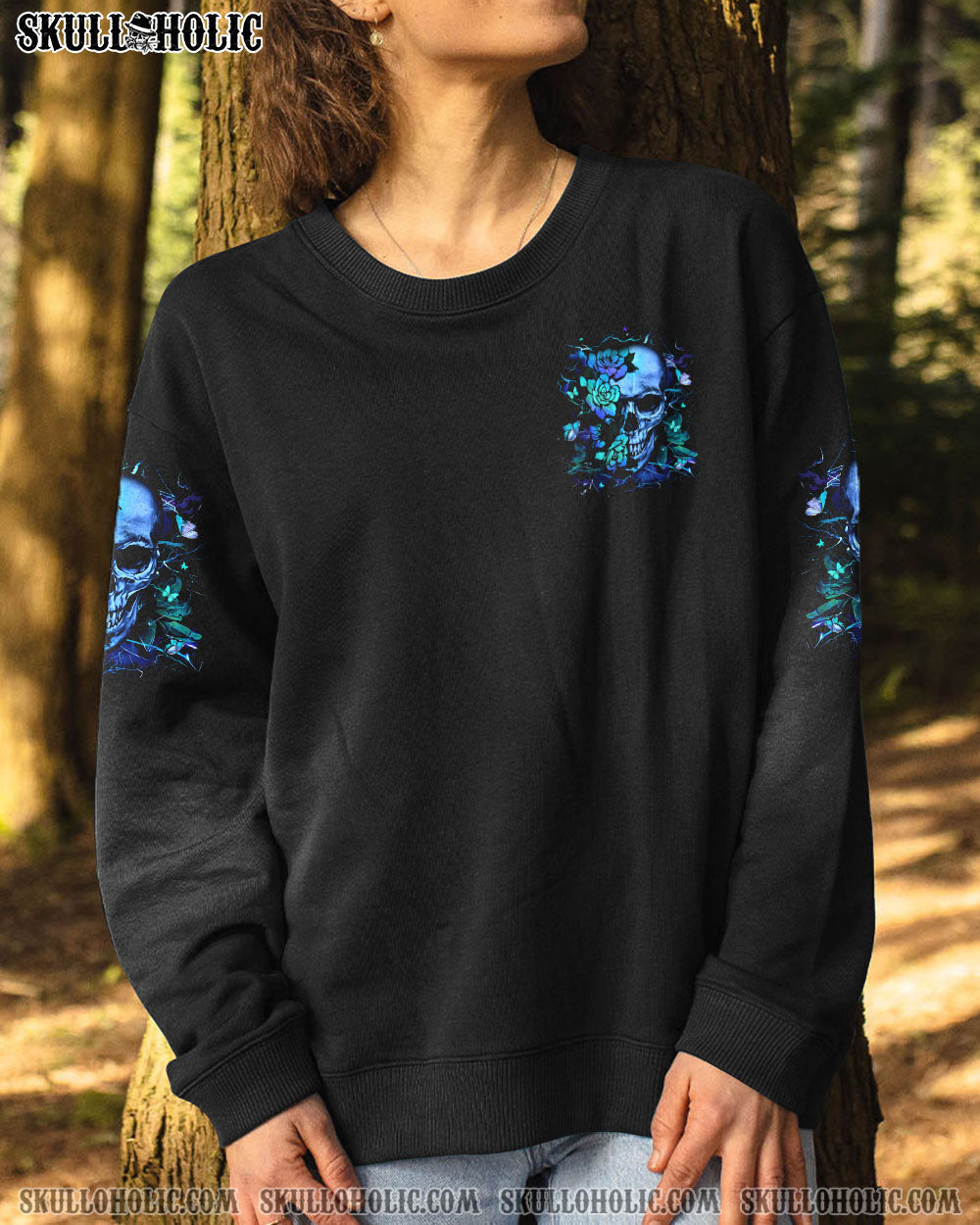 DON'T TRY TO FIGURE ME OUT SKULL ALL OVER PRINT - YHLT2304251