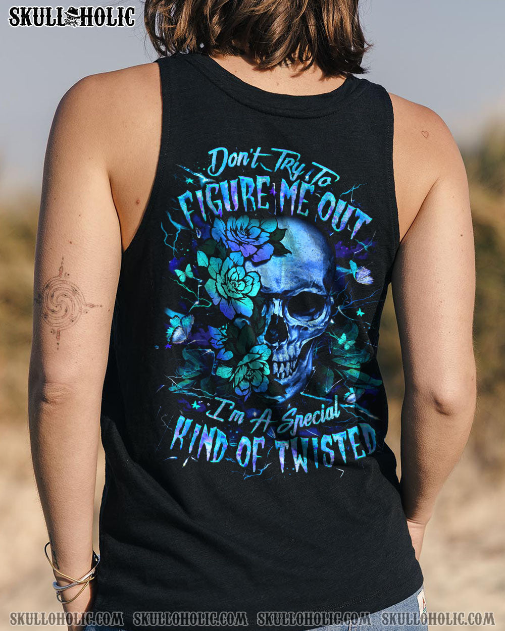 DON'T TRY TO FIGURE ME OUT SKULL ALL OVER PRINT - YHLT2304251