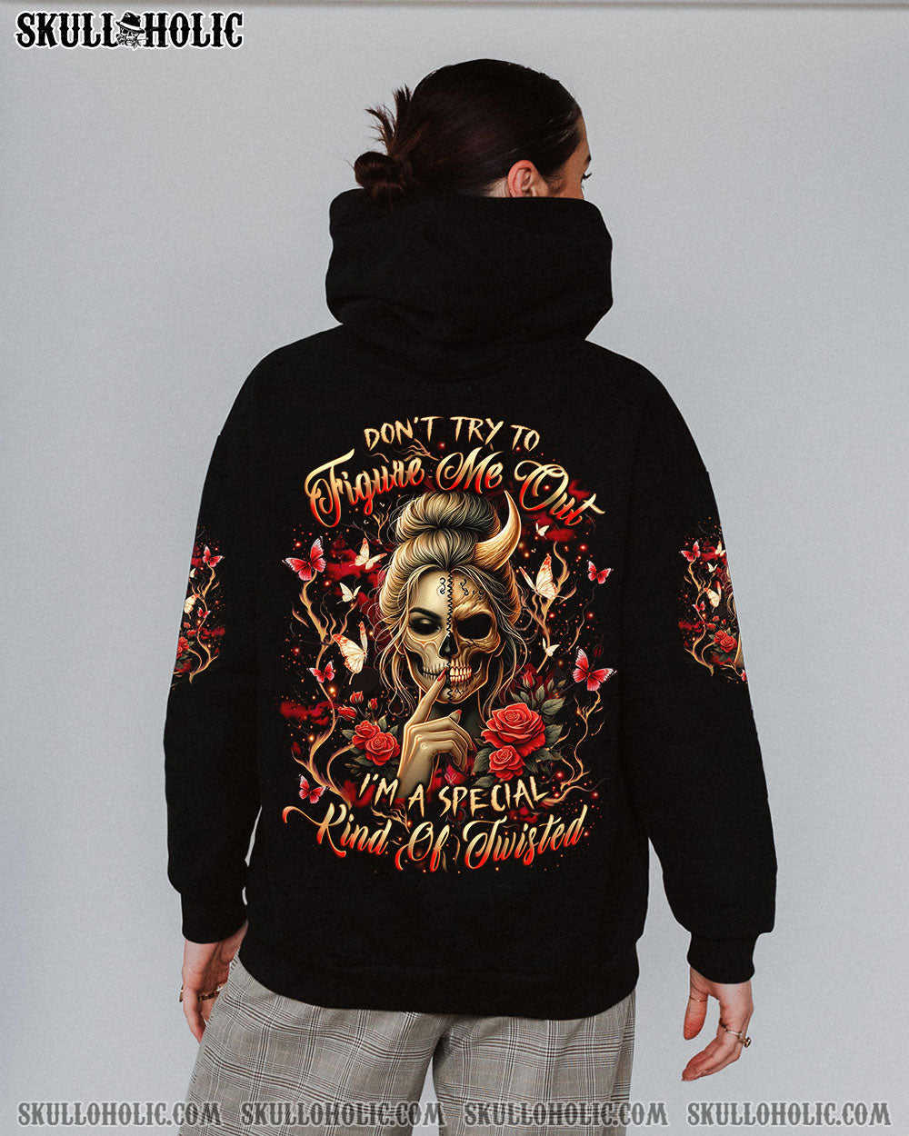 DON'T TRY TO FIGURE ME OUT SKULL ALL OVER PRINT - YHLT2503251