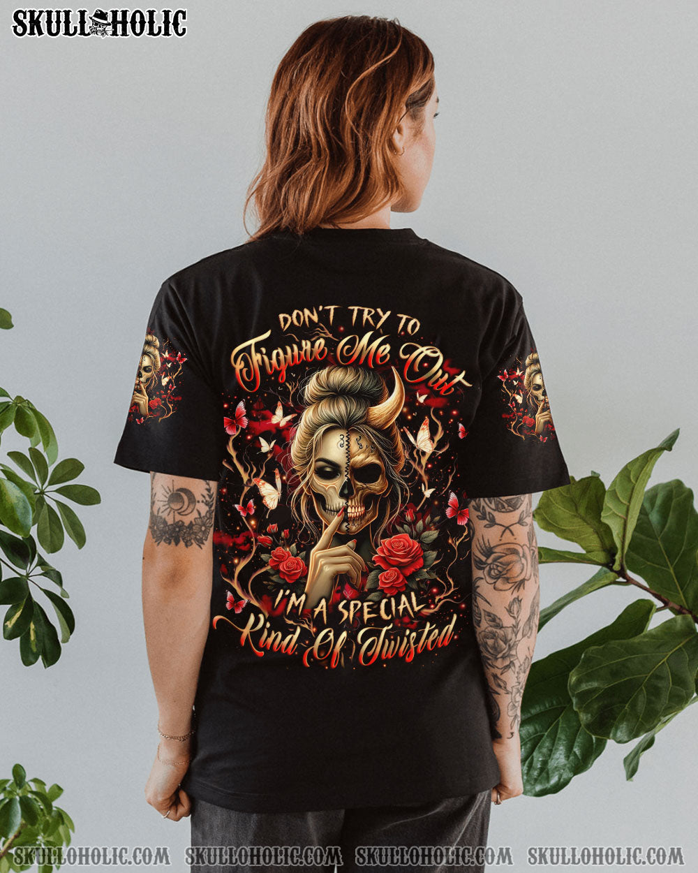 DON'T TRY TO FIGURE ME OUT SKULL ALL OVER PRINT - YHLT2503251