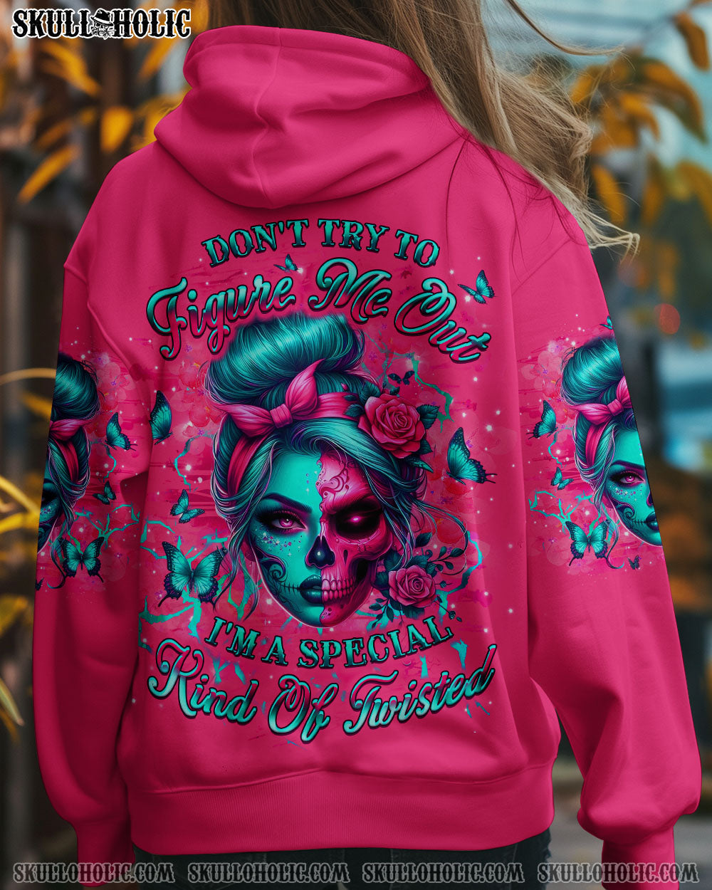 DON'T TRY TO FIGURE ME OUT SKULL ALL OVER PRINT - YHLT2603251