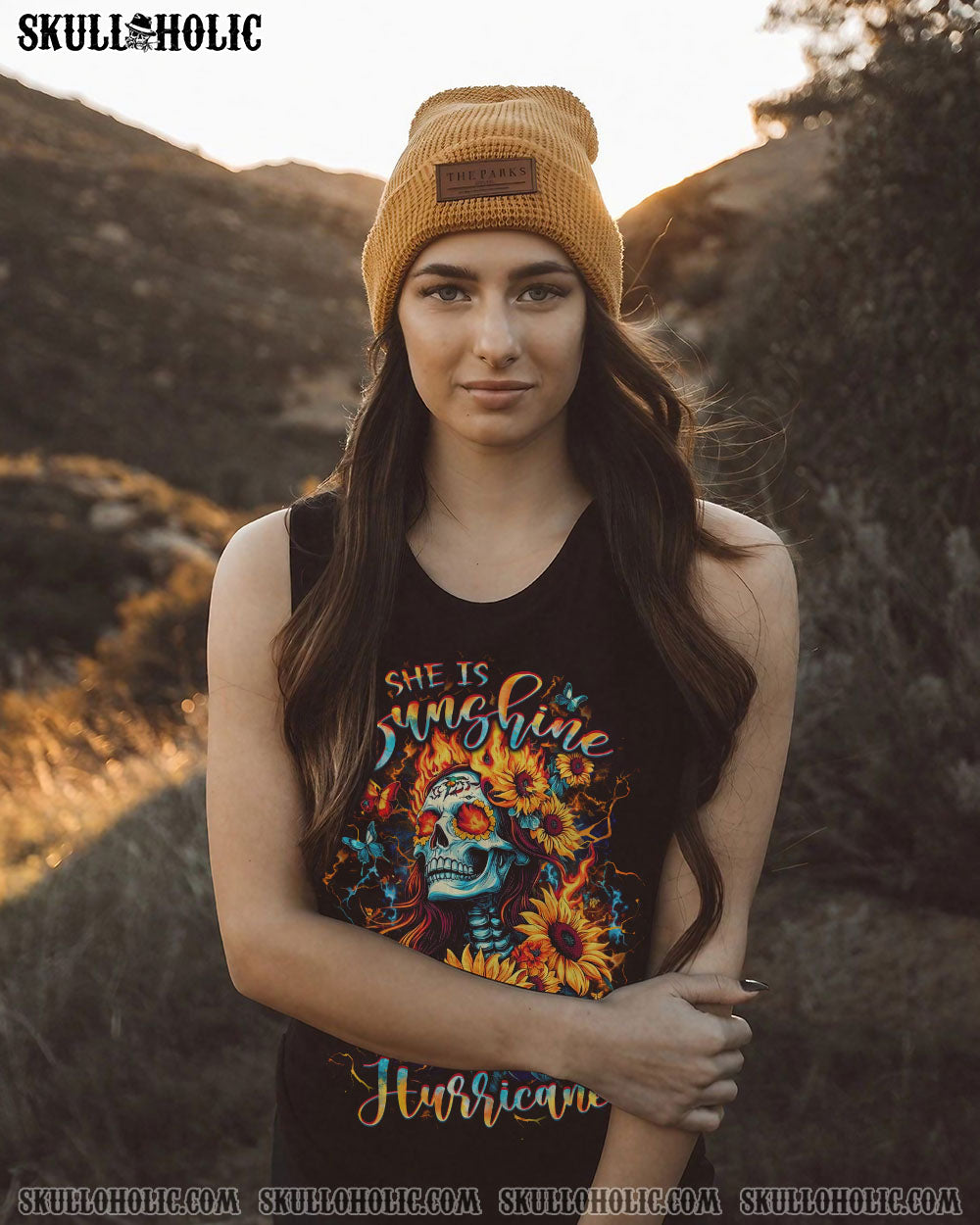 SHE IS SUNSHINE SKULL LADY ALL OVER PRINT - YHLT2702253