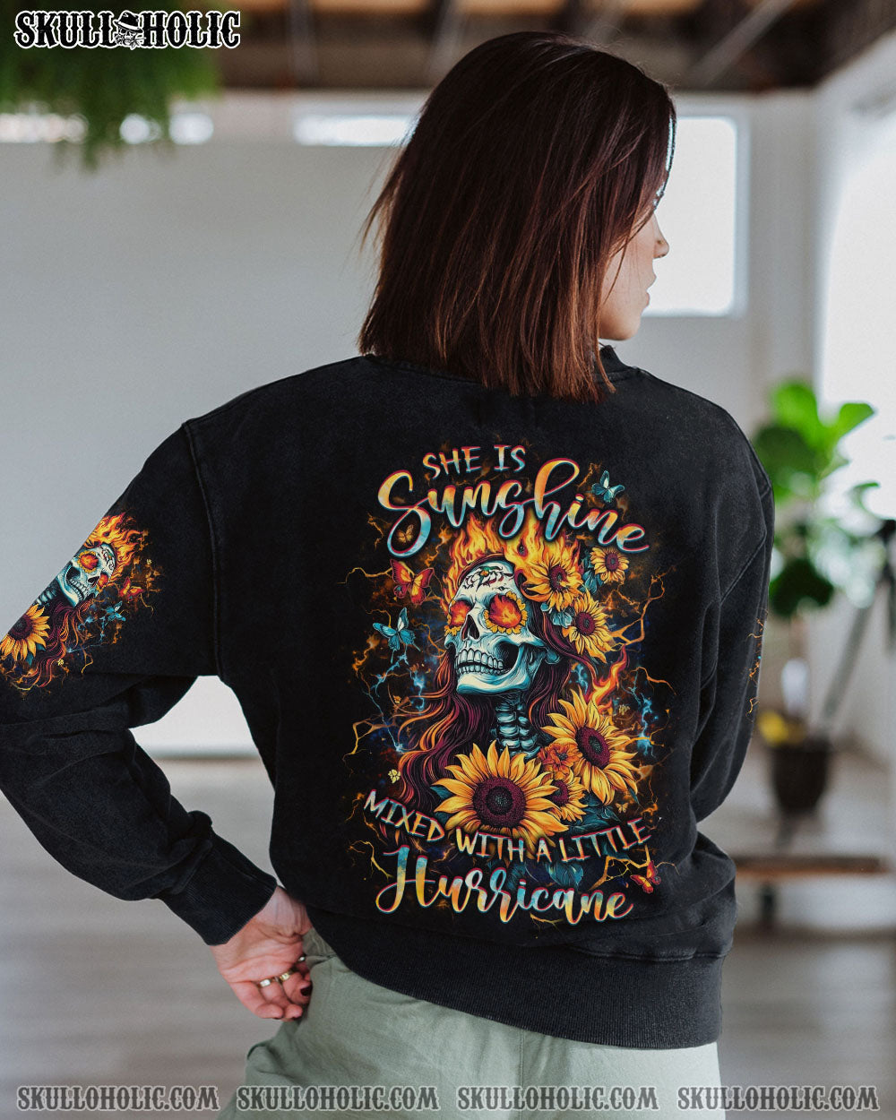 SHE IS SUNSHINE SKULL LADY ALL OVER PRINT - YHLT2702253