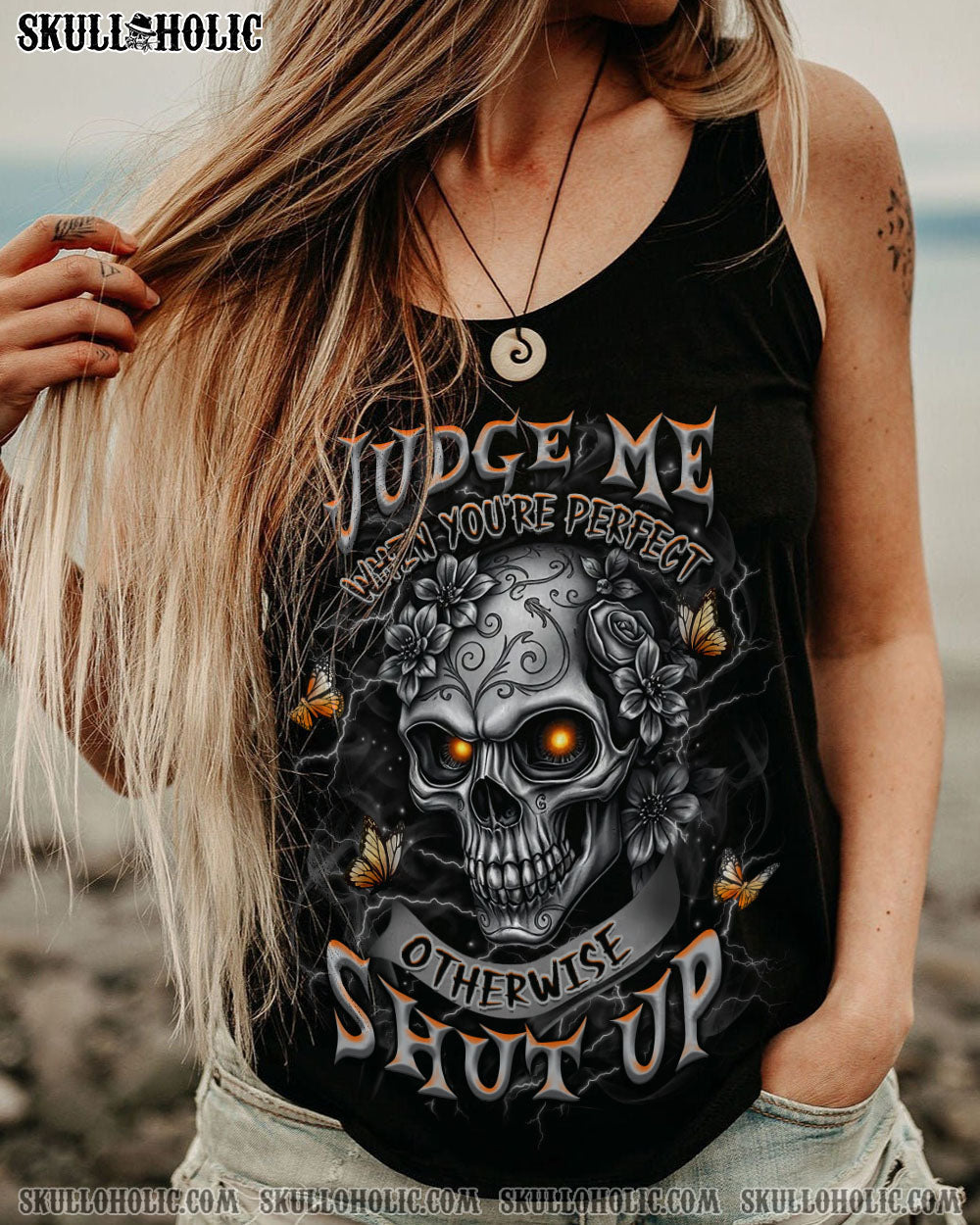 JUDGE ME WHEN SKULL ALL OVER PRINT - YHLT2703253