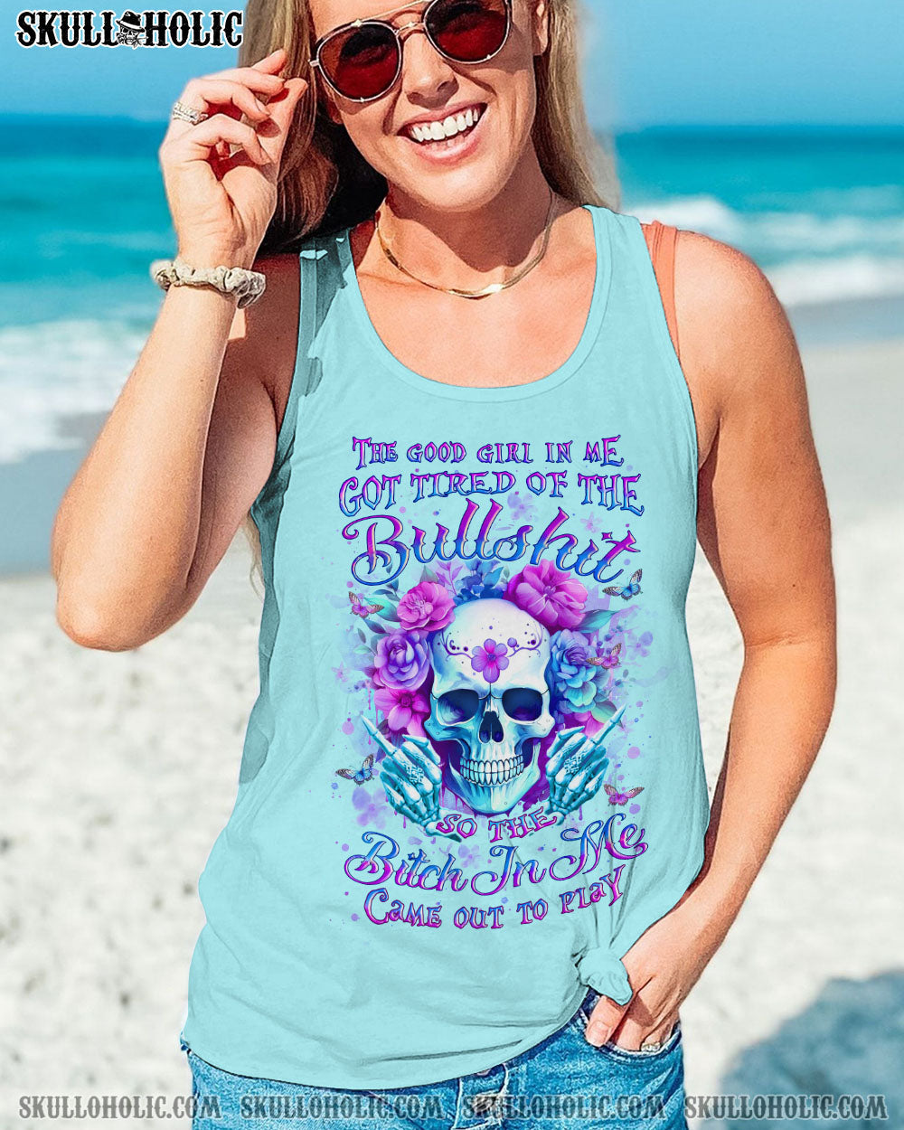 THE GOOD GIRL IN ME SKULL ALL OVER PRINT - YHLT2711231
