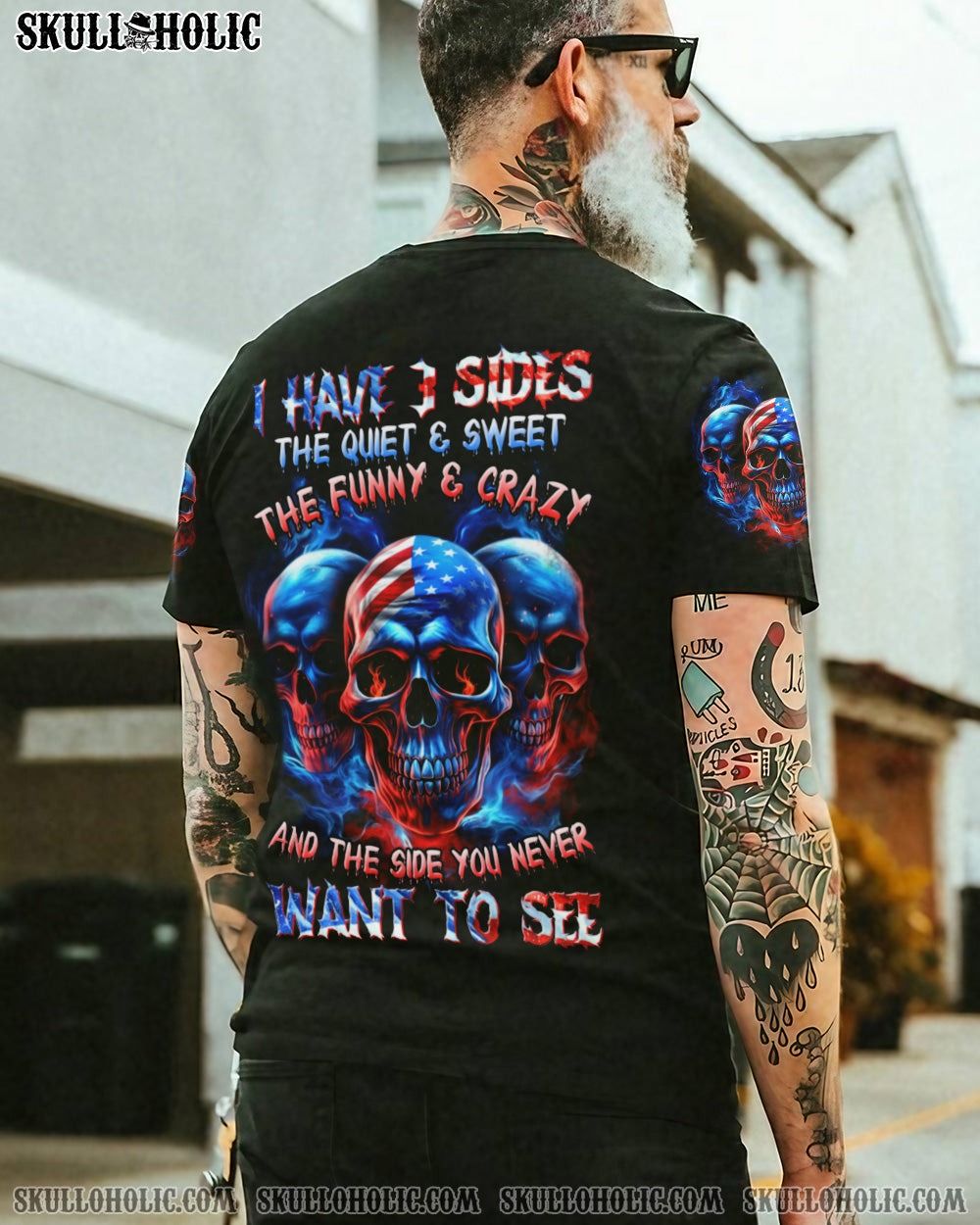 I HAVE 3 SIDES 3 SKULLS ALL OVER PRINT - TLTR1505233