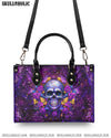 I AM A SWEET GIRL FLOWER SKULL LEATHER HANDBAG - YHLT2705242