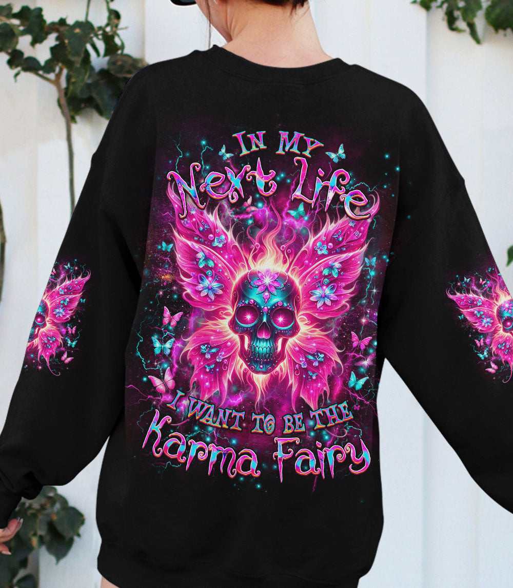 KARMA FAIRY SKULL WINGS ALL OVER PRINT - YHDU1003251