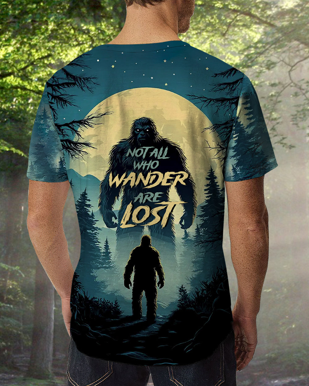 Not All Who Wander Are Lost Bigfoot Mountain All Over Print