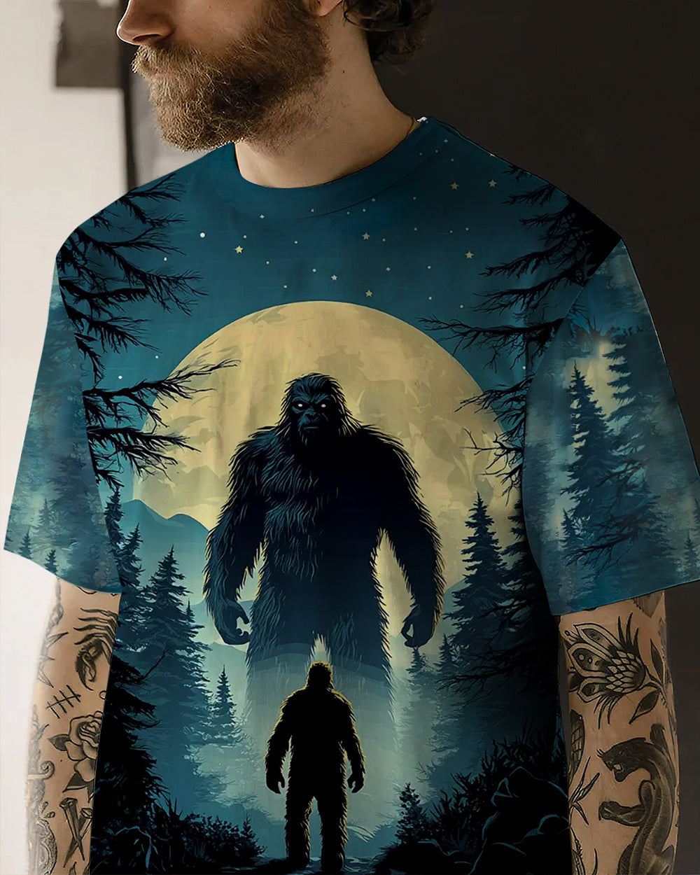 Not All Who Wander Are Lost Bigfoot Mountain All Over Print