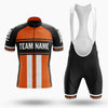 BigCrowns | Black Orange Cycling Short Sleeve Custom Name Cycling Kit