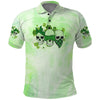Stuck Between Idk Idc And Idgaf Rose Skull Patrick's Day Polo Shirt 