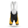 BigCrowns | Black Yellow Line Cycling Short Sleeve Custom Name Cycling Kit
