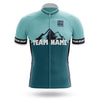 BigCrowns | Cyan Moutain Cycling Short Sleeve Custom Name Cycling Kit