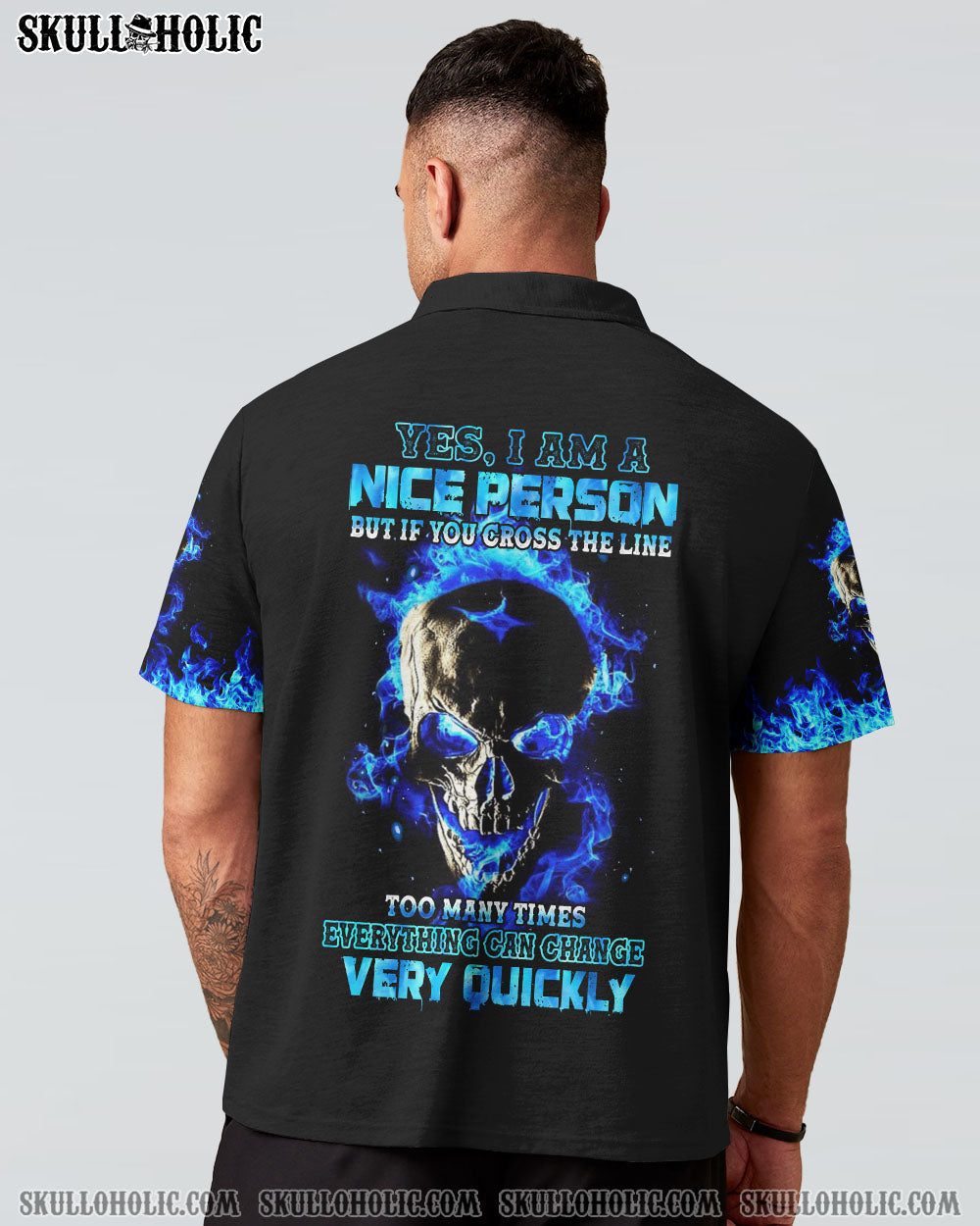 YES I'M A NICE PERSON SKULL FIRE ALL OVER PRINT - YHHN0112223