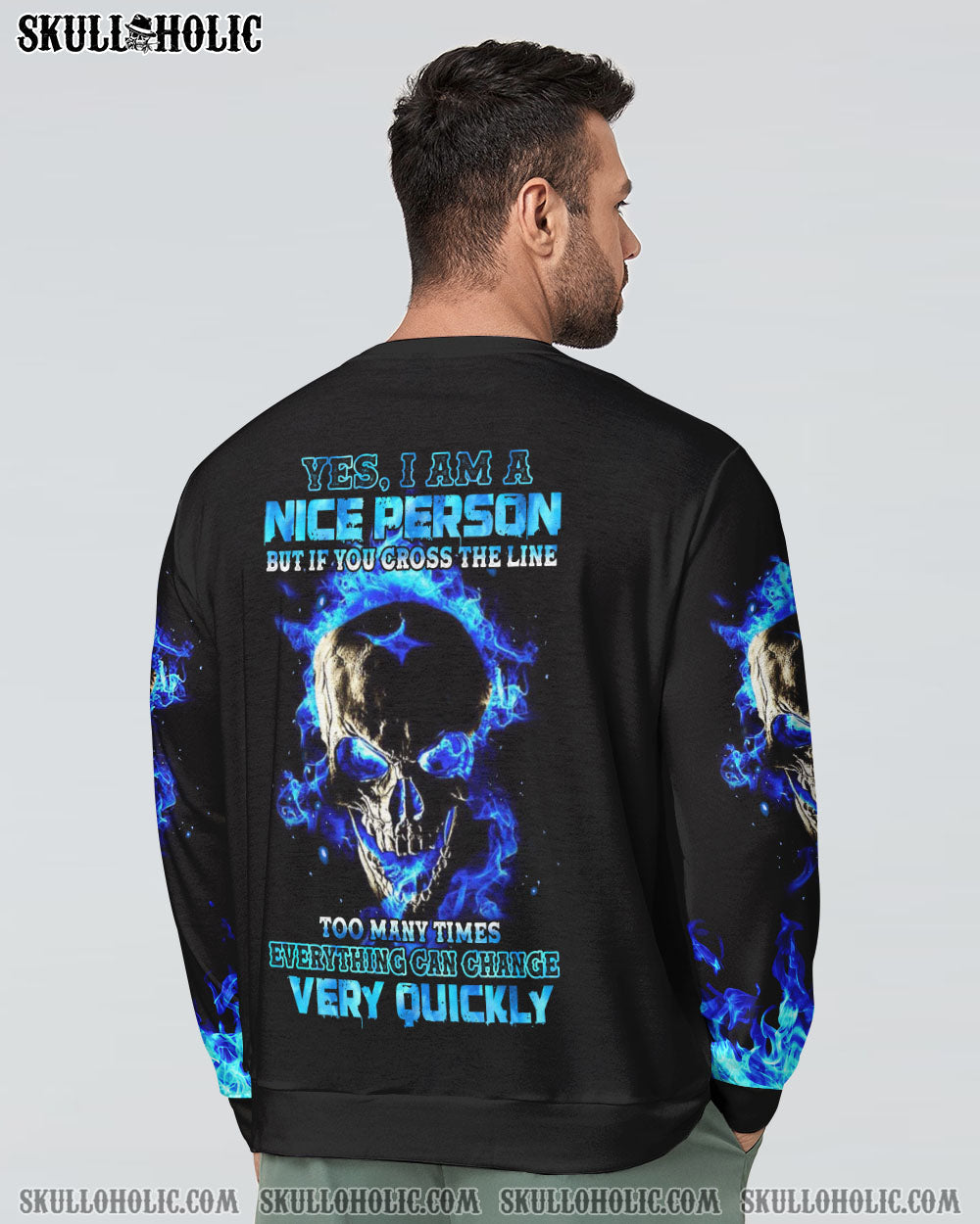 YES I'M A NICE PERSON SKULL FIRE ALL OVER PRINT - YHHN0112223