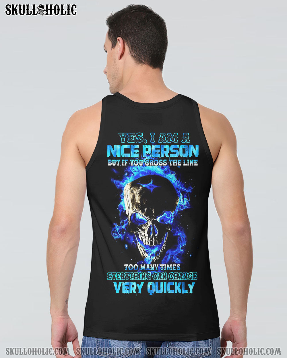 YES I'M A NICE PERSON SKULL FIRE ALL OVER PRINT - YHHN0112223