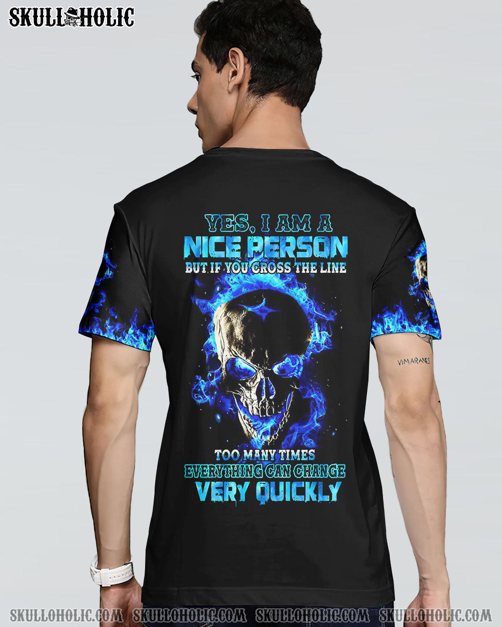 YES I'M A NICE PERSON SKULL FIRE ALL OVER PRINT - YHHN0112223