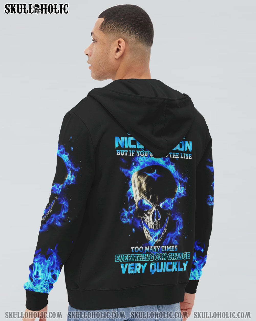 YES I'M A NICE PERSON SKULL FIRE ALL OVER PRINT - YHHN0112223