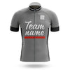 BigCrowns | Black Gray Cycling Short Sleeve Custom Name Cycling Kit
